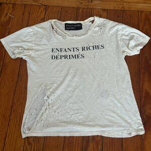 Enfants Riches Deprimes - THRASHED Distressed Graphic Logo Print T-Shirt